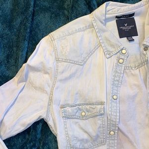 American Eagle Slim Fit Denim Shirt